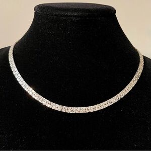 VINTAGE SILVER TONE NUGGET STYLE NECKLACE NECK CHAIN UNISEX